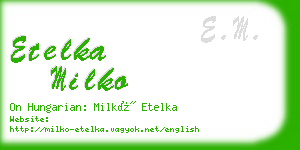 etelka milko business card